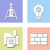 Burner and Idea Icon vector