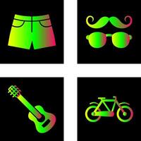 Hipster Style and Shorts Icon vector