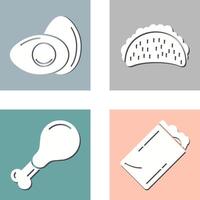 Egg and Tacos Icon vector