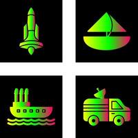 Rocket and Small Yacht Icon vector