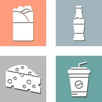 Kebab and Soda Icon vector