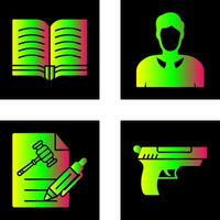 Book and Judge Icon vector