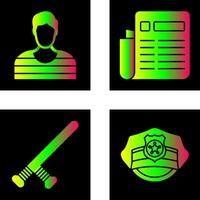 Prisioner and Newespaper Icon vector