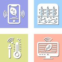 Smart Phone and Hydroponic Icon vector