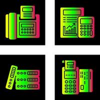 Fax and calculating Icon vector