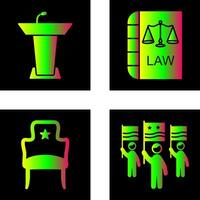 Podium and Law Icon vector