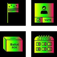 Flags and Candidate Banner Icon vector