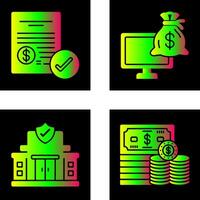 Paid and Online Loan Icon vector