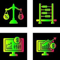 Scale and Abacus Icon vector