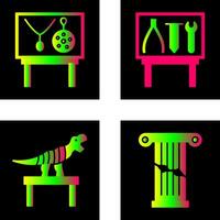 Jewel Exhibit and Tools Exhibit Icon vector