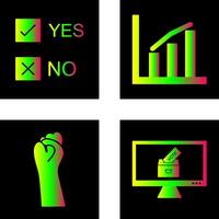 Yes No Option and Statistics Icon vector