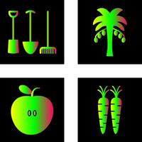 Gardening Tools and Palm tree Icon vector