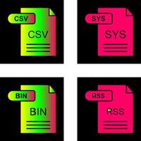 csv y sys icono vector