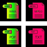 WMA and MPEG Icon vector