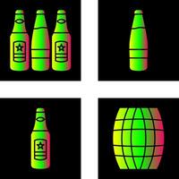 cerveza botellas y alcohol icono vector