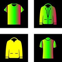 Plain T Shirt and Stylish Jacket Icon vector