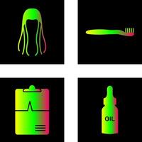 Toothbrush and Hair Icon vector