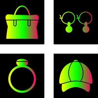 Bag and Earrings Icon vector