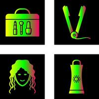 Cosmetics and Straightener Icon vector