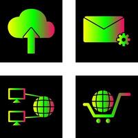 Upload to Cloud and Message Settings Icon vector