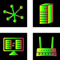 Internet and Server Network Icon vector