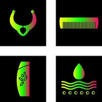 Necklace and Comb Icon vector