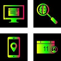 internet ads and intelligent search Icon vector