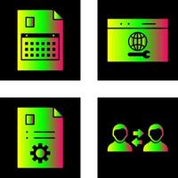 content planning and web support Icon vector