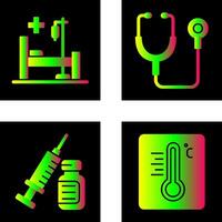 Stethoscope and Hospital Icon vector