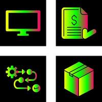 Monitor and Invoice Icon vector