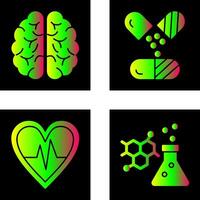 Brain and Capsule Icon vector