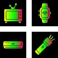 Television and Smart Watch Icon vector