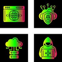 Cloud Security and Website Icon vector