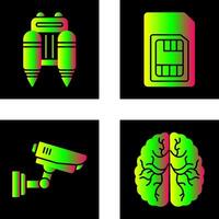 Jetpack and Sim Card Icon vector