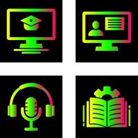 Online Course and distance Icon vector