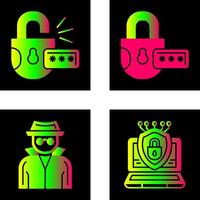 Unlock and Protect Icon vector