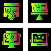 Content and Pie Chart Icon vector