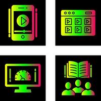 Smartphone and Online Course Icon vector