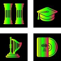 Column and Mortarboard Icon vector