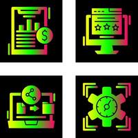 Financial Analytics and Webpage Icon vector