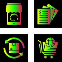 Support and Invoice Icon vector