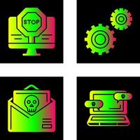 Stop and Setting Icon vector