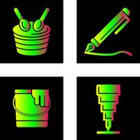 Drum and Pen Icon vector