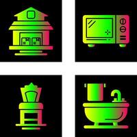 Warehouse and Microwave Icon vector