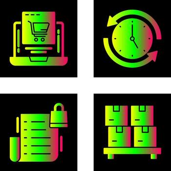 Add to Cart and Run time Icon vector
