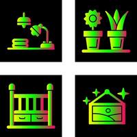 Lamps and House Plants Icon vector
