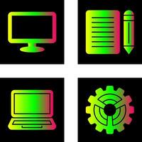 Monitor and Note Icon vector