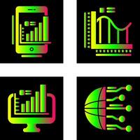 Mobile and Bar Chart Icon vector