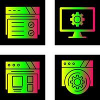 Web Browser and Monitor Screen Icon vector