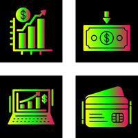 Chart Up and Money Down Icon vector